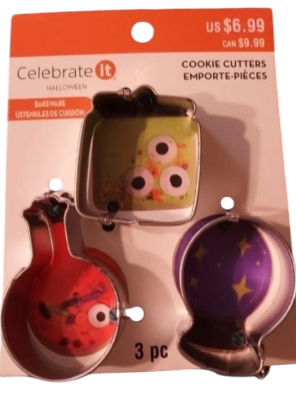 CELEBRATE it -Halloween Mini Cookie Cutters - New - Metal